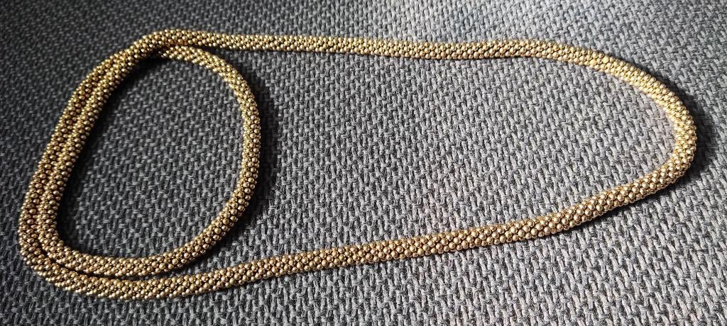 Vintage Ketting - Goud Kleurig (Zo goed als nieuw), Ophalen of Verzenden, Overige materialen, Ketting