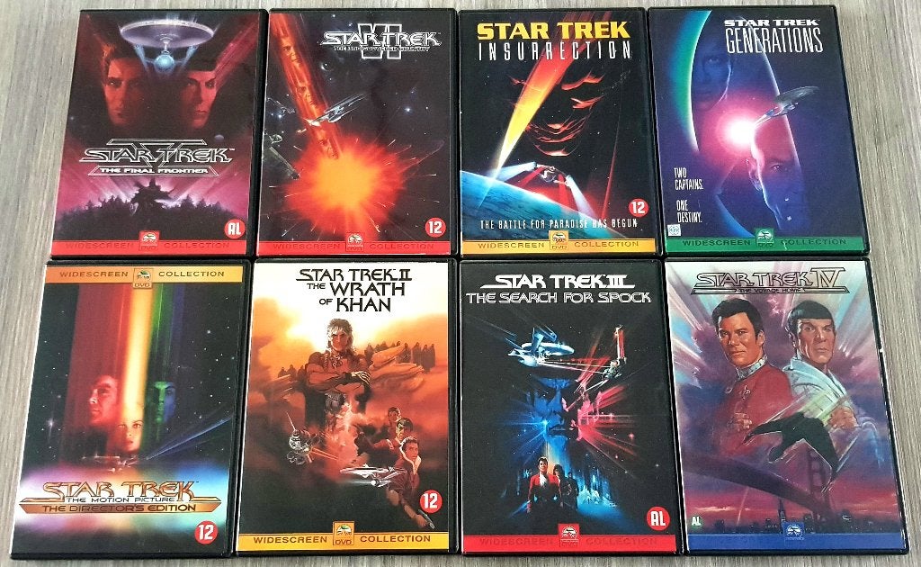 8 DVD's Startrek, The movies, Vanaf 12 jaar, Ophalen of Verzenden, Zo goed als nieuw, Science Fiction