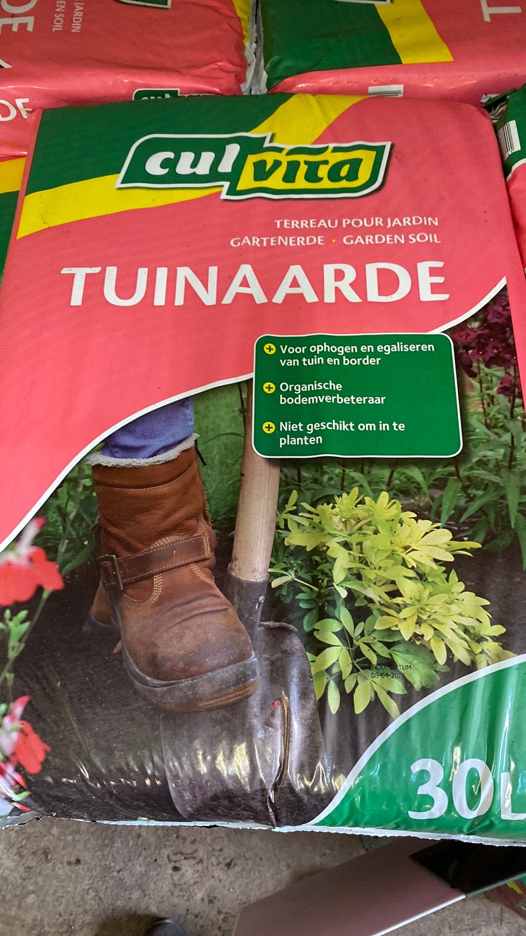 Bemeste tuinaarde, Ophalen, Tuinaarde