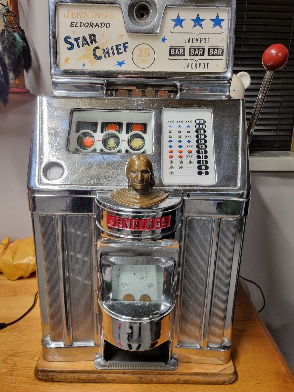 Jennings star chief gokkast jaren 50,60 verzamelobject, Euro, Ophalen, Gebruikt
