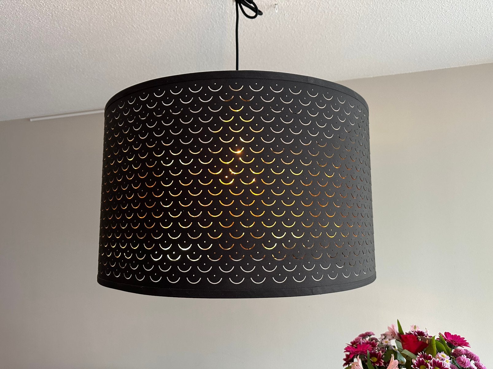 Hang lamp Ikea, Ophalen, Zo goed als nieuw, Zwart, Rond