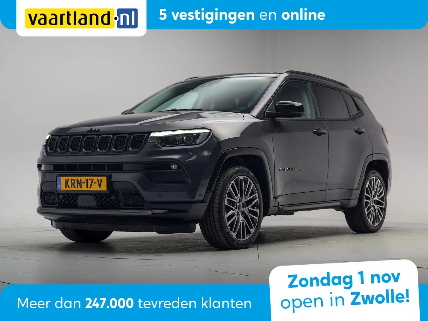 Jeep Compass 1.5 e-Hybrid Summit Aut. [ Adapt.cruise Camera, Auto's, Gebruikt, 4 cilinders, Bedrijf, Hybride Elektrisch/Benzine