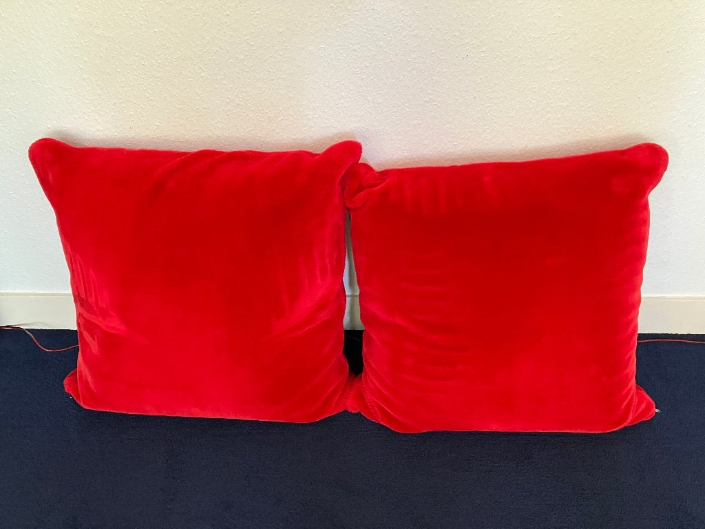 Twee mooie kussens zitkussen 65 x 65 cm nieuwstaat, Vierkant, Zo goed als nieuw, Rood, Zitkussen