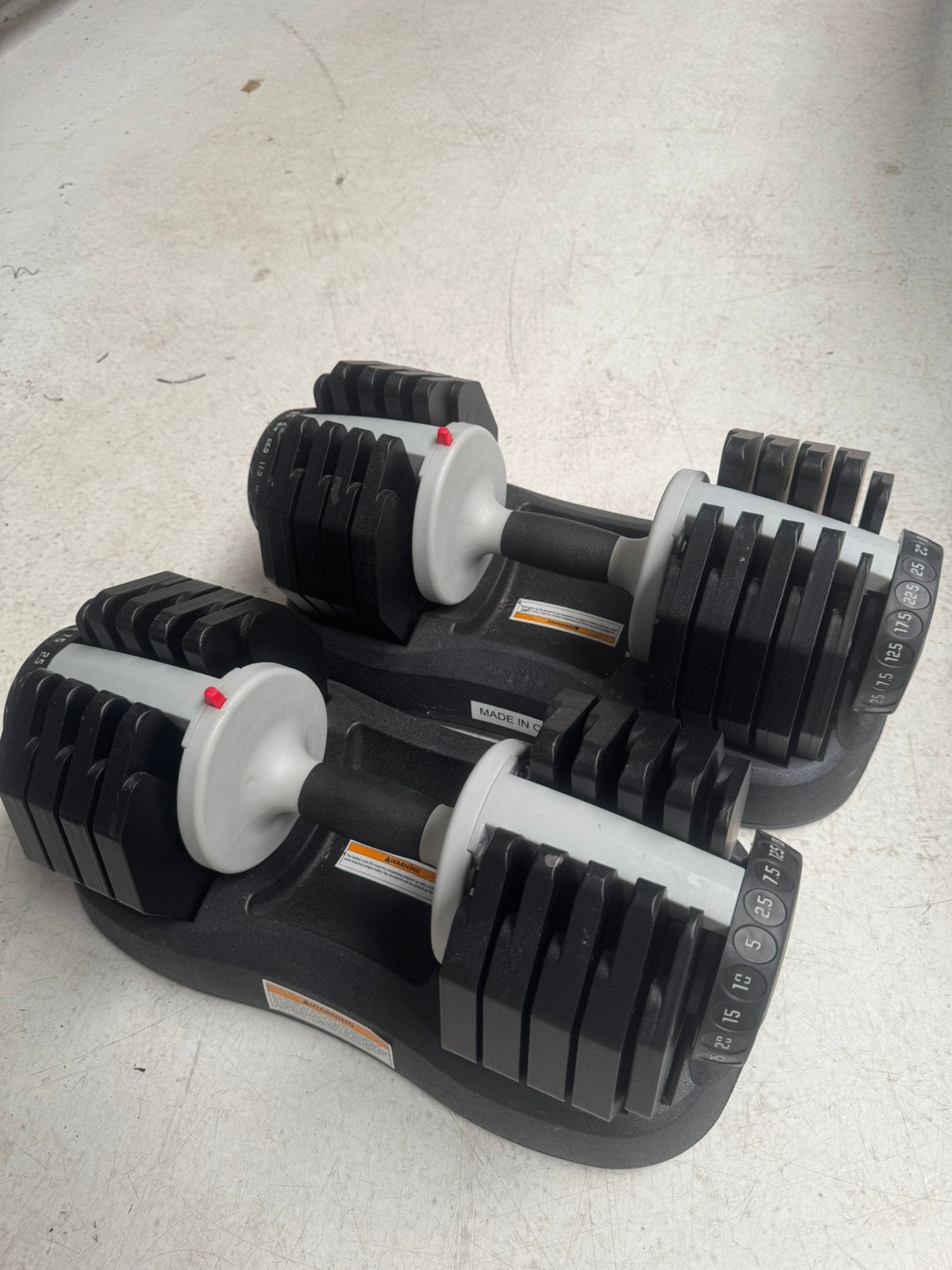 Set verstelbare dumbells max 25kg, Sport en Fitness, Ophalen, Zo goed als nieuw, Overige typen
