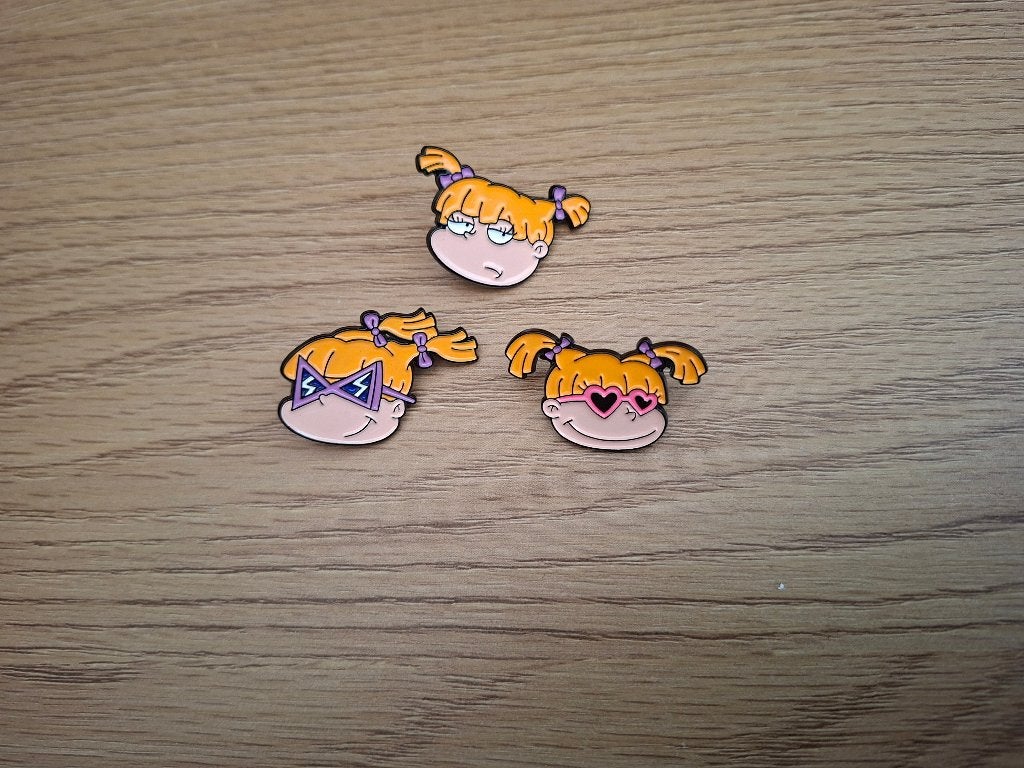 3 leuke pin van Angeline van de Rugrats te koop, Ophalen of Verzenden, Nieuw, Overige onderwerpen, Speldje of Pin