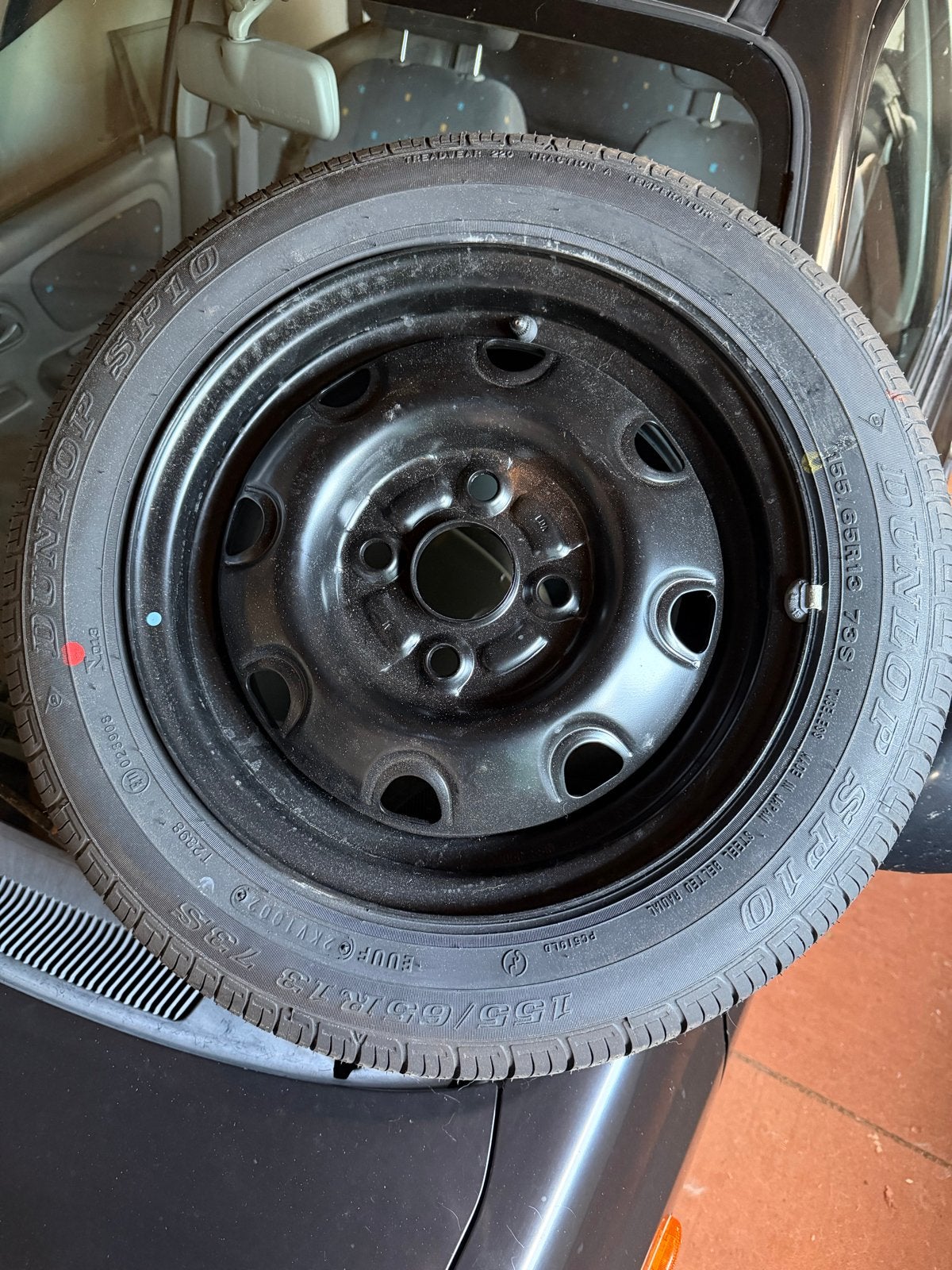 Reservewiel Dunlop SP10 155/65R13 73S, Ophalen, Gebruikt