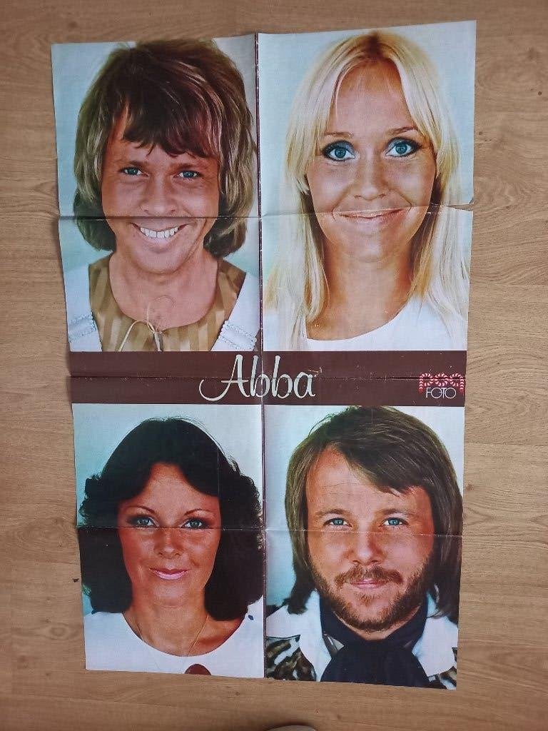 ABBA Poster 1977 - Portretten, Ophalen of Verzenden, Gebruikt, Boek, Tijdschrift of Artikel