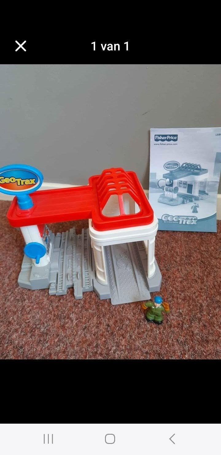 geotrax pompstation, Ophalen of Verzenden, Zo goed als nieuw, Speelset, Met geluid