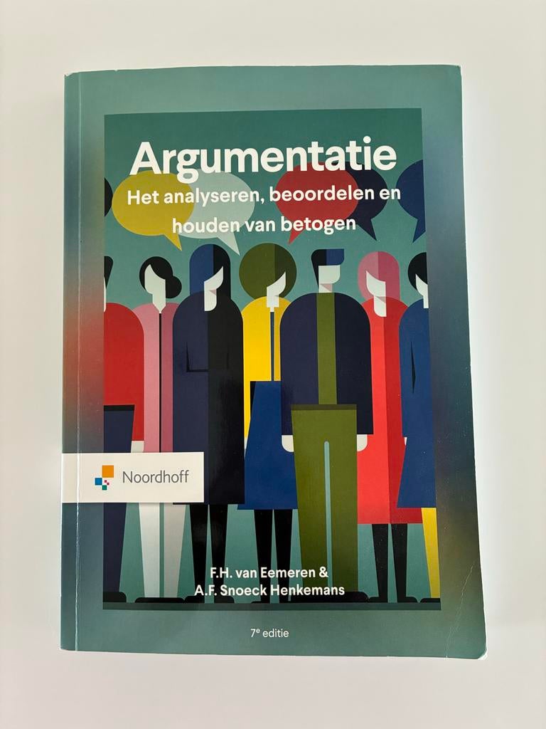 Argumentatie - van Eemeren & Snoeck Henkemans - 7e editie, Ophalen of Verzenden, Alpha, Zo goed als nieuw, WO
