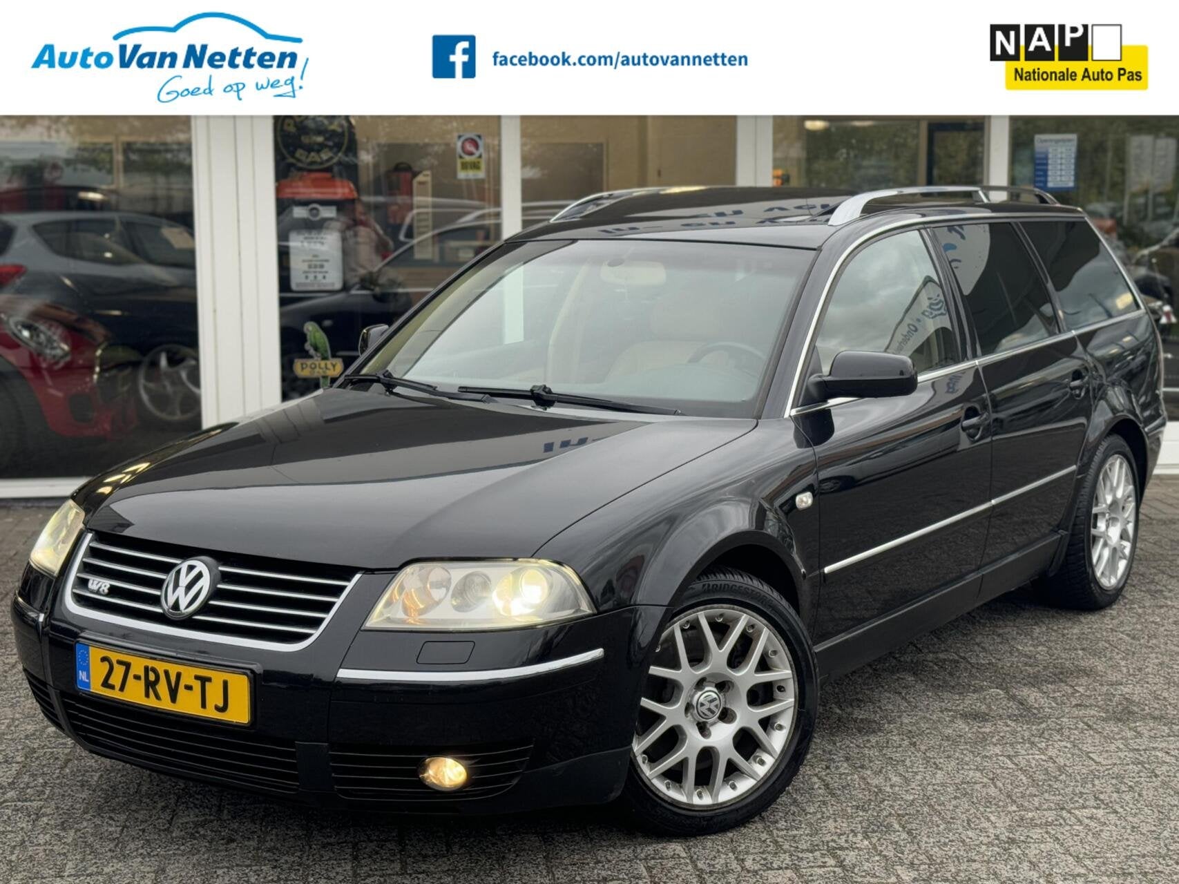 Volkswagen Passat Variant 4.0 W8 4Motion 275pk Automaat,Sch., Auto's, Volkswagen, Gebruikt, Zwart, Leder, 1751 kg