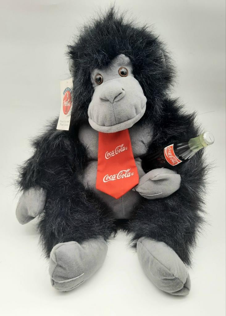 Coca Cola Gorilla knuffel + stropdas en Cola Flesje NIEUW, Ophalen of Verzenden, Nieuw, Overige typen