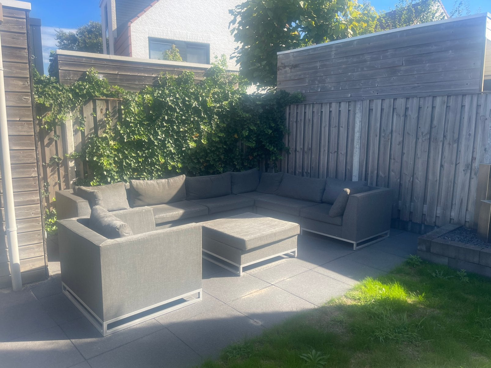 Loungeset compleet, Ophalen, Gebruikt, Aluminium, 8 zitplaatsen