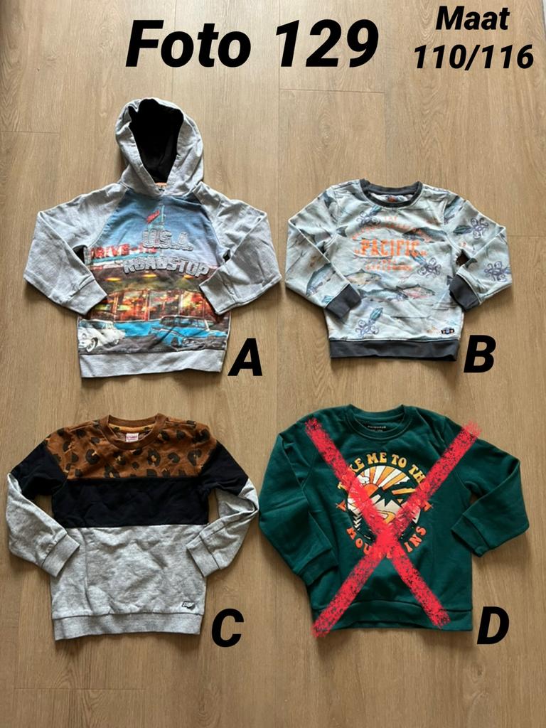 Trui jongen maat 110 / 116 gedragen *foto 129*, Ophalen of Verzenden, Zo goed als nieuw, Jongen, Shirt of Longsleeve