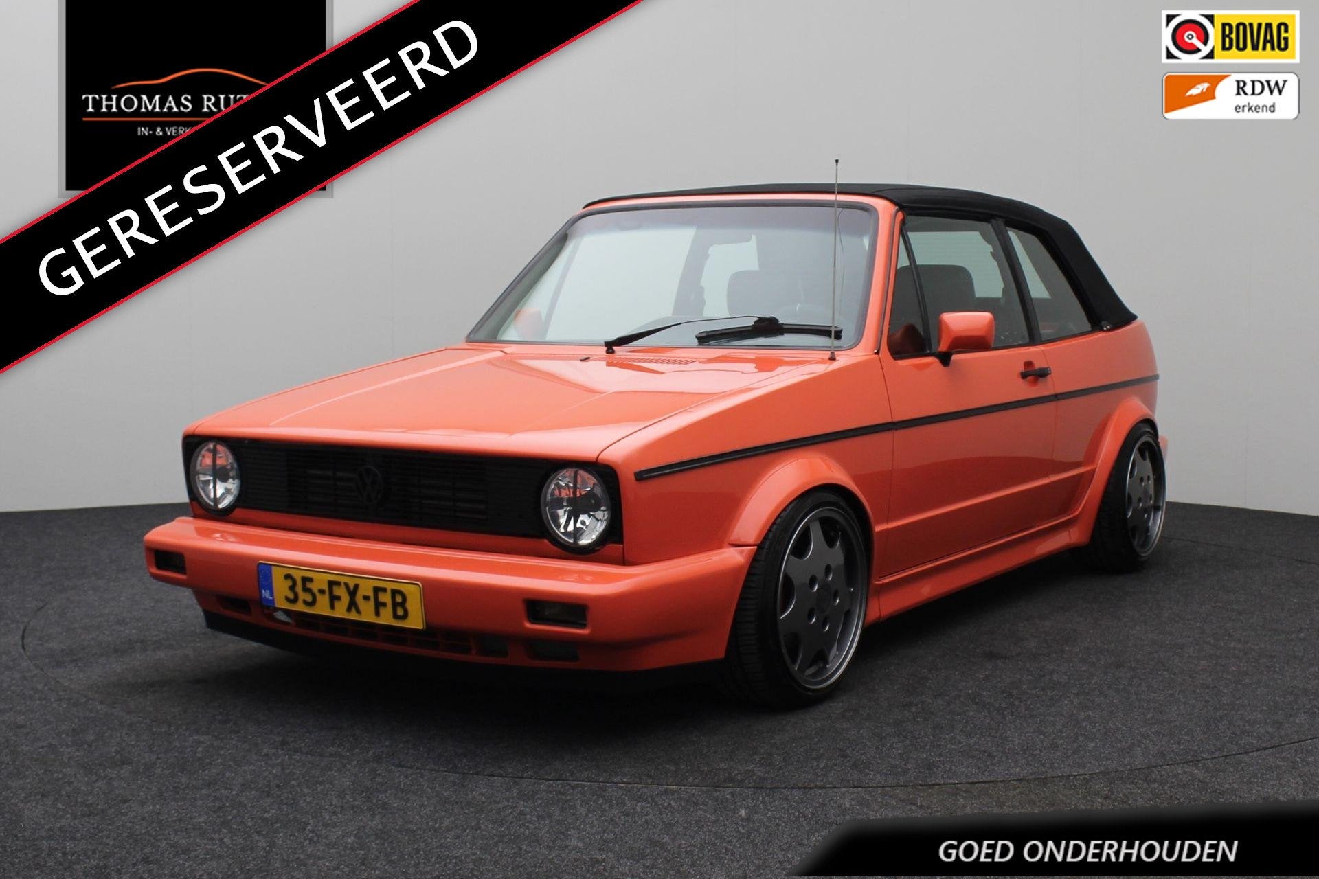 Volkswagen Golf Cabriolet 1.8 MK1 1991 1.8 20VT TURBO | KMS, Auto's, Voorwielaandrijving, Stof, Gebruikt, Cabriolet