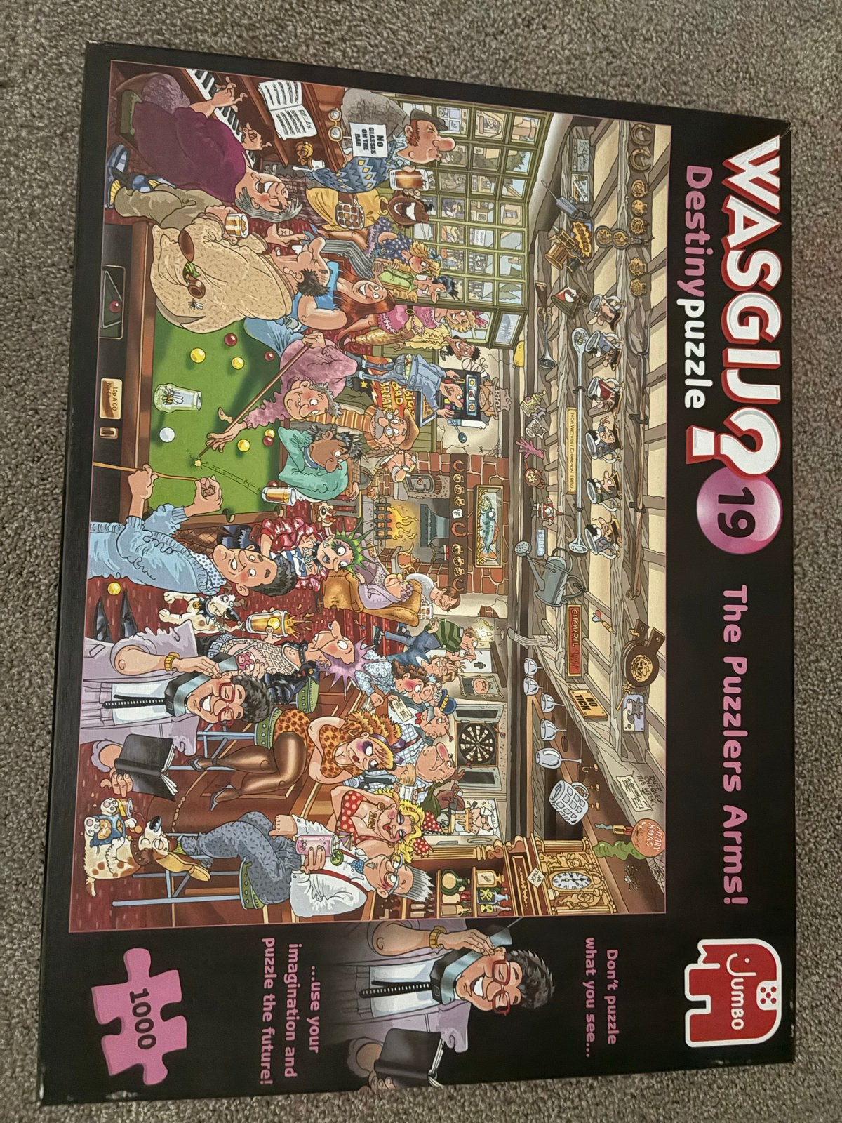 WASGIJ? 19 The Puzzlers Arms! Destiny Puzzel 1000 stukjes, Ophalen of Verzenden, 500 t/m 1500 stukjes, Zo goed als nieuw, Legpuzzel