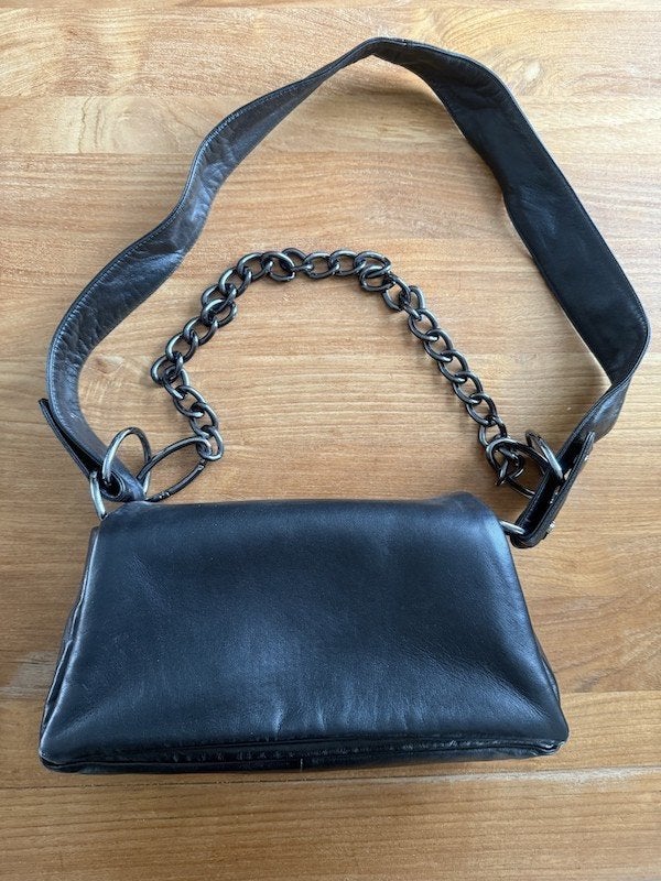 Luxe leren tas Arma - Koopje !!!, Verzenden, Zo goed als nieuw, Zwart, Leer