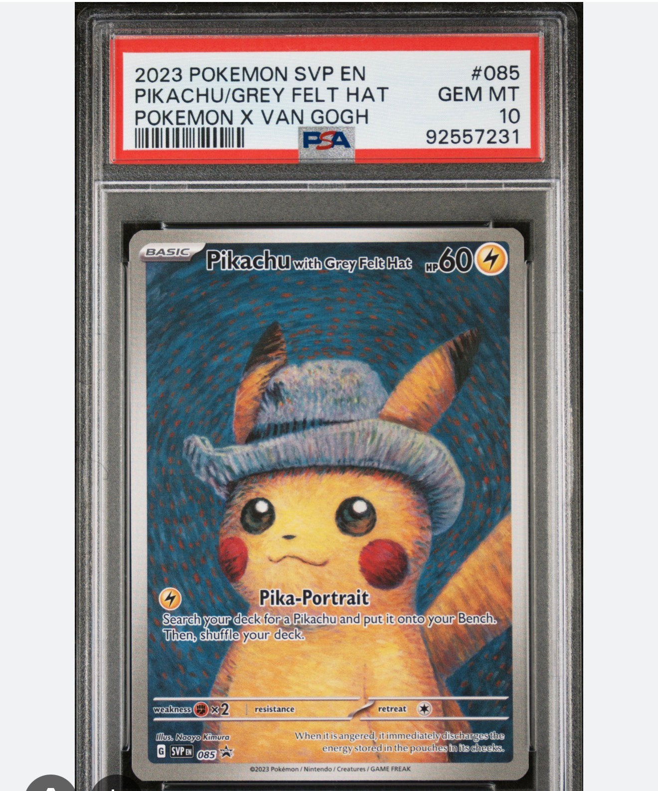 Gezocht Pikachu van Gogh PSA10, Ophalen, Zo goed als nieuw
