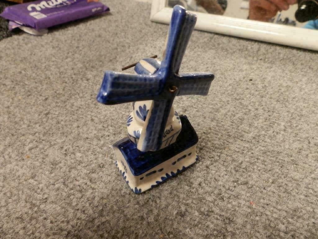 Delft Blue Color molen 12 cm handpainted, Antiek en Kunst, Ophalen of Verzenden