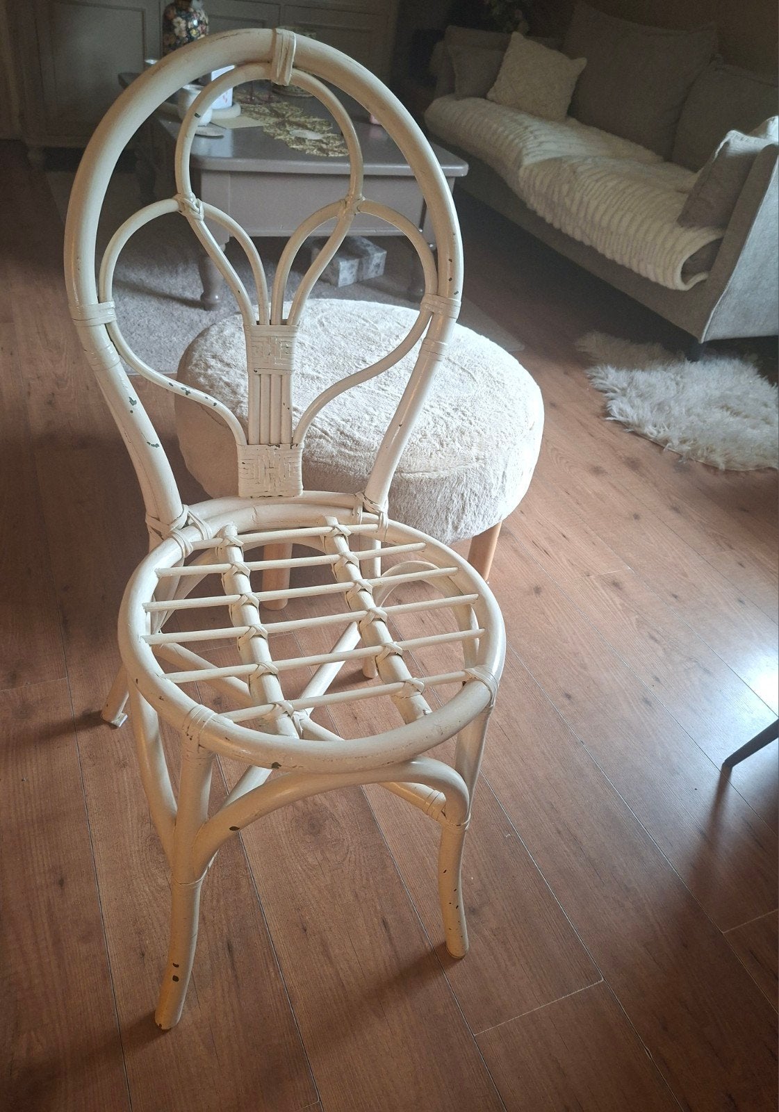 2 stuks rotan bamboe stoelen vintage prijs is voor de set, Ophalen, Zo goed als nieuw, Rotan