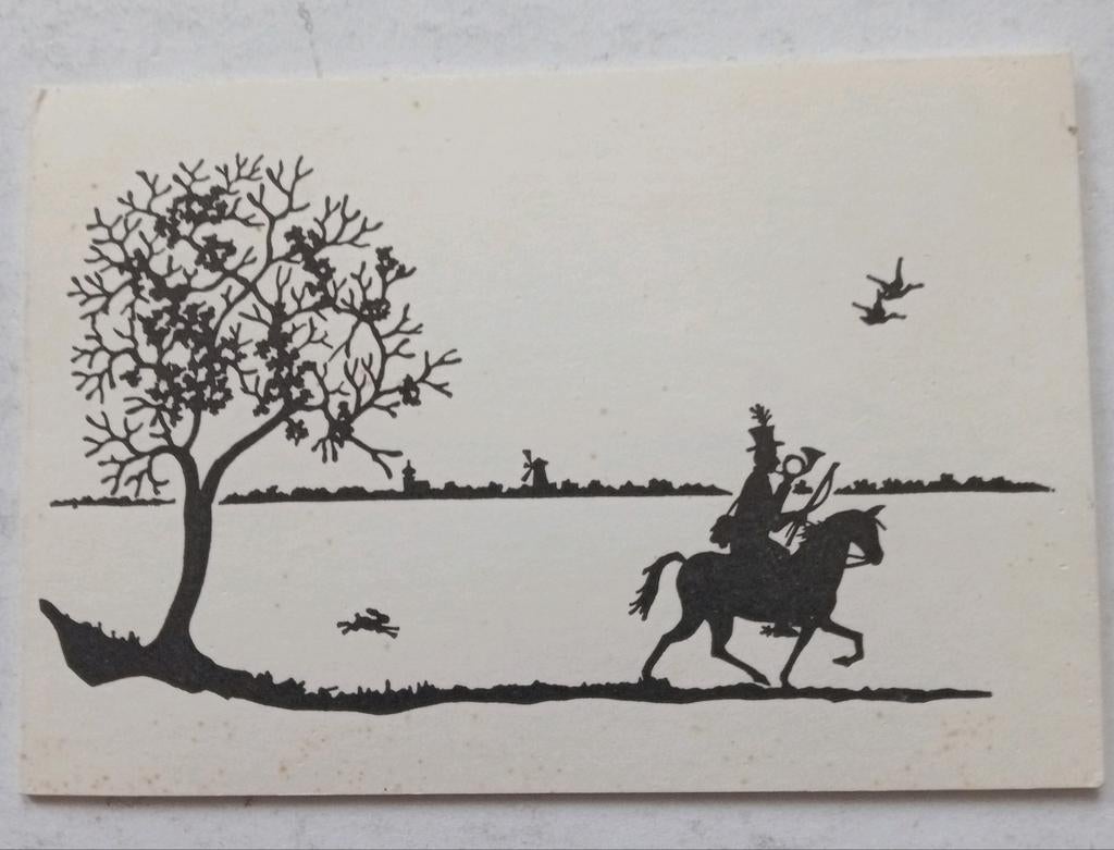 Feiko Wierstra prentkaart knipkunst W.Lever gesigneerd, Ophalen of Verzenden
