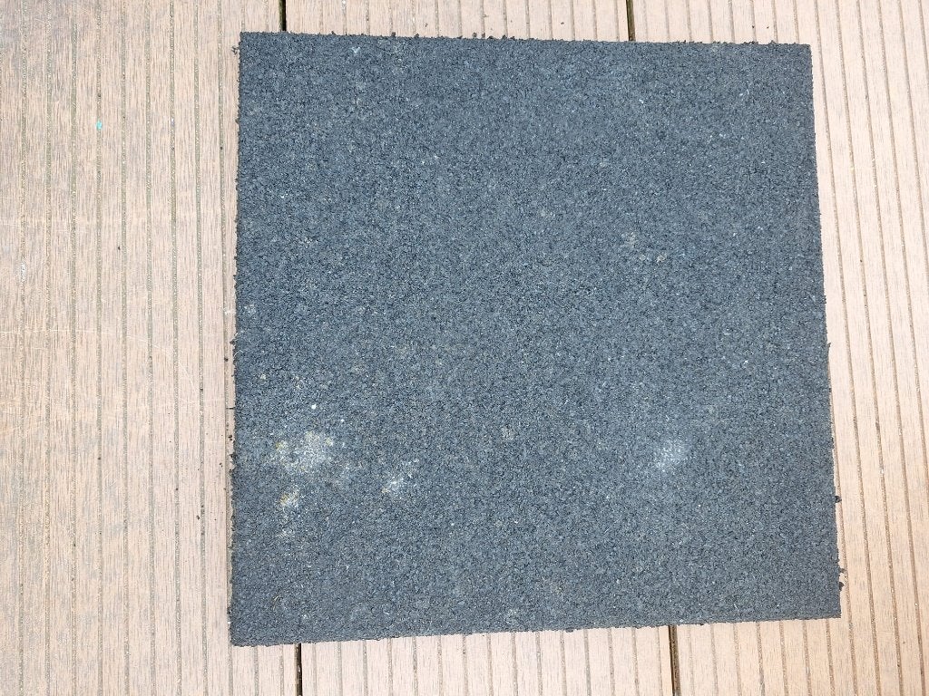 Rubber tegels 50x50x2.5 cm – Ideaal voor Terras/Balkon, Ophalen, Rubber, 5 tot 10 m², Zo goed als nieuw