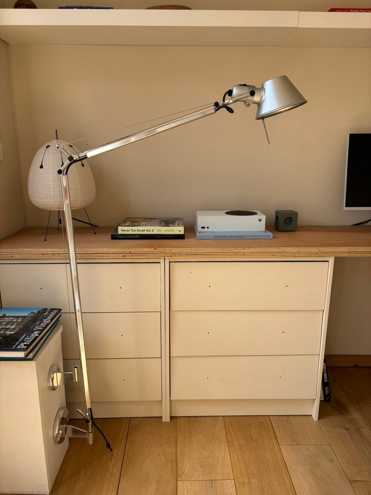 Artemide tolomeo braccio L, Huis en Inrichting, Lampen | Wandlampen, Met schakelaar, Gebruikt, Overige merken, Metaal