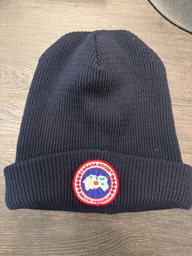 Canada Goose Arctic Disc Toque Navy Beanie, one size, Hoed, Canada Goose, Gedragen, One size fits all