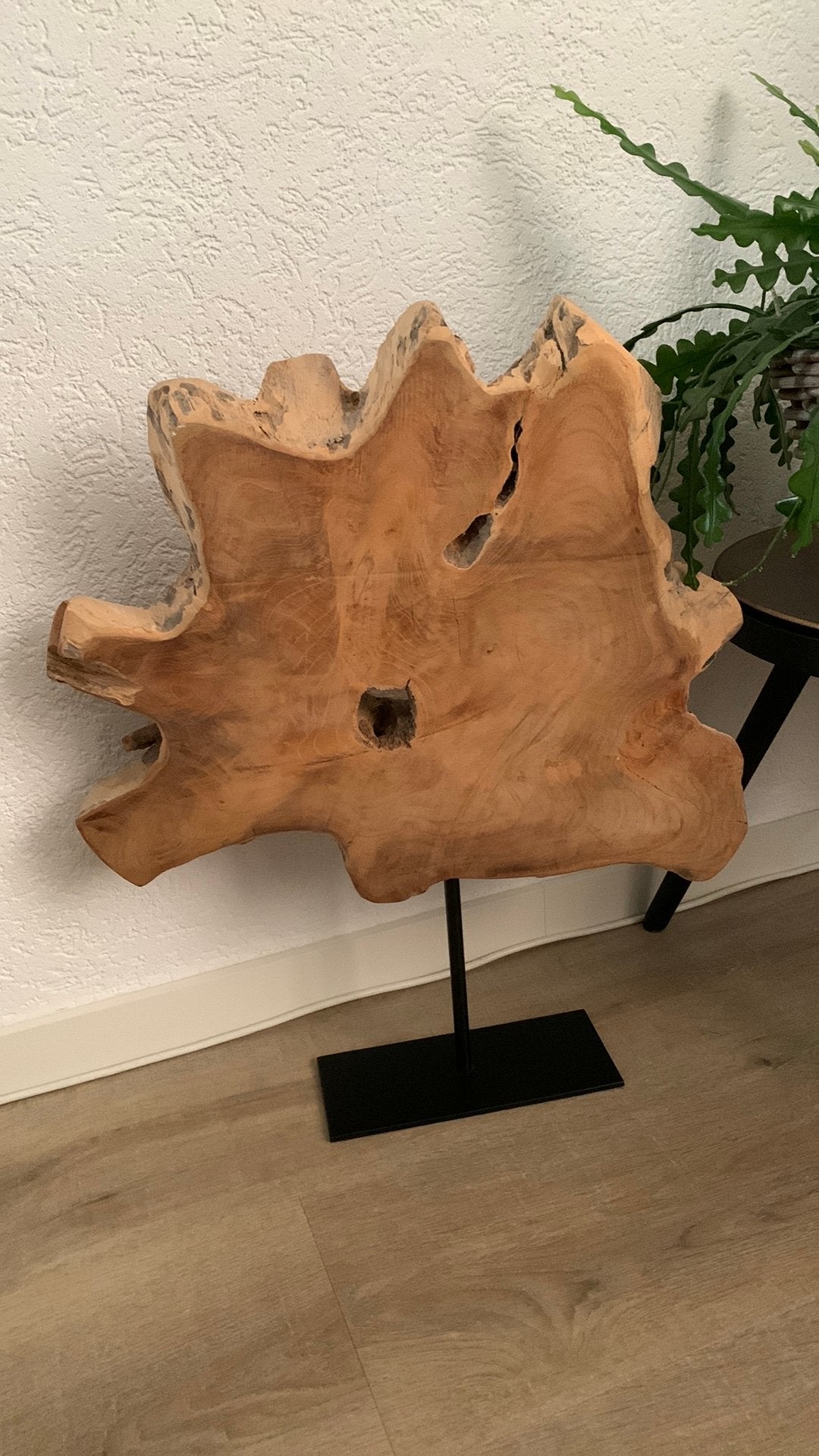 Hele mooie zware boomstamschijf , heel mooi decoratie stuk, Ophalen, Zo goed als nieuw