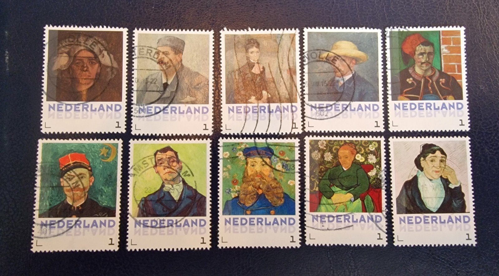 kv437 persoonlijke postzegels - potretten van Gogh (Gest, Ophalen of Verzenden, Na 1940, Gestempeld