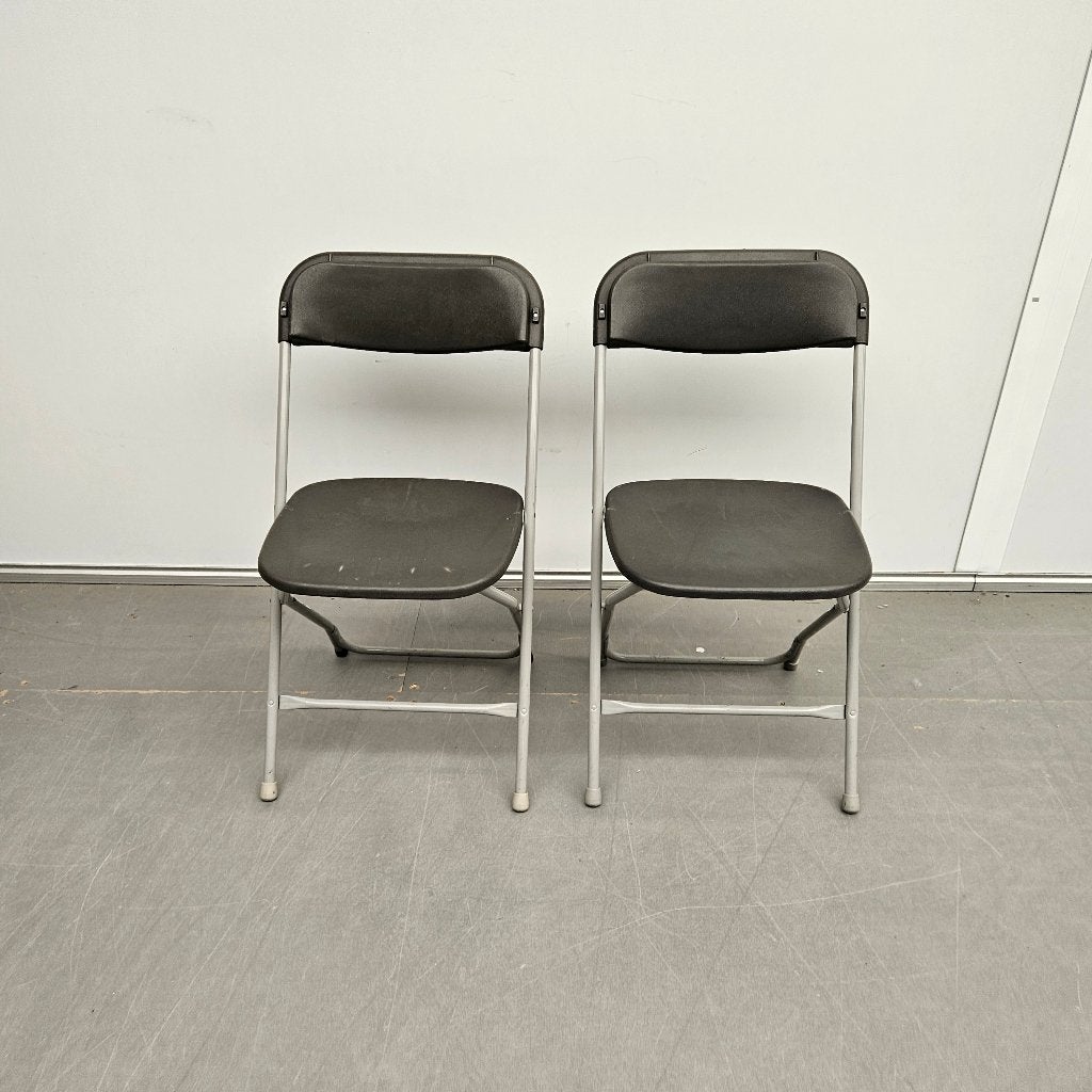 2x Samsonite klapstoel klapstoelen  - grijs kunststof, Ophalen, Kunststof, Gebruikt, Twee