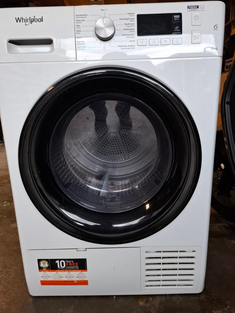 Whirlpool condens droger, Witgoed en Apparatuur, Wasdrogers, 6 tot 8 kg, Ophalen, Condens, 85 tot 90 cm
