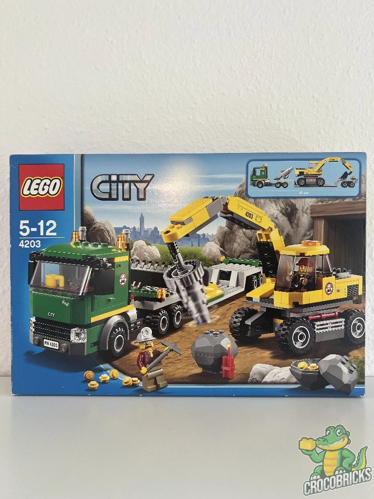 LEGO City 4203 Excavator Transport, Overige thema's, Verzenden, Lego, Complete set