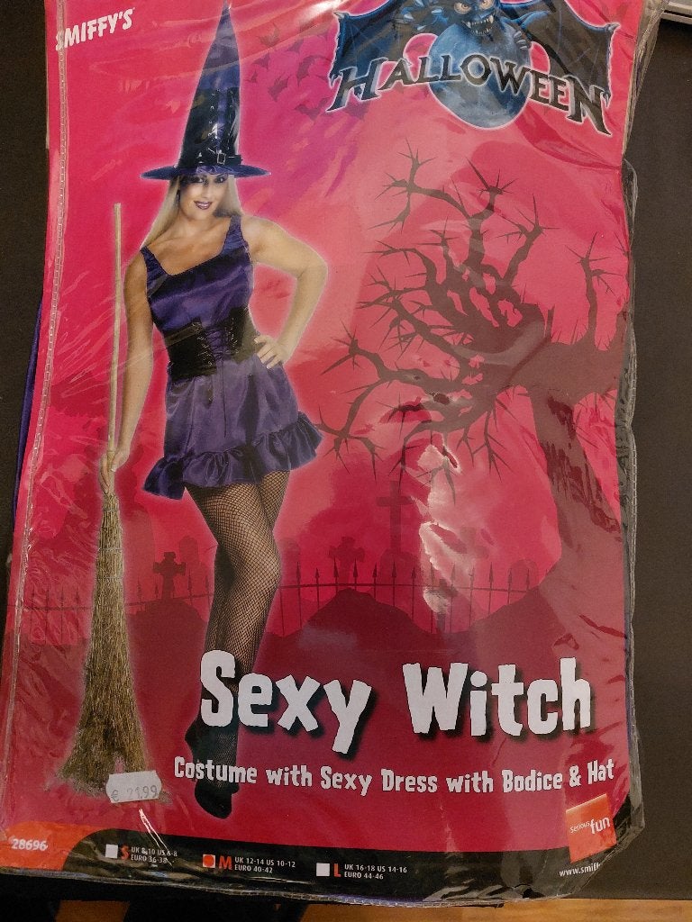 Smiffy's - Sexy Witch - Maat M (40-42), Maat 38/40 (M), Nieuw, Ophalen of Verzenden, Halloween