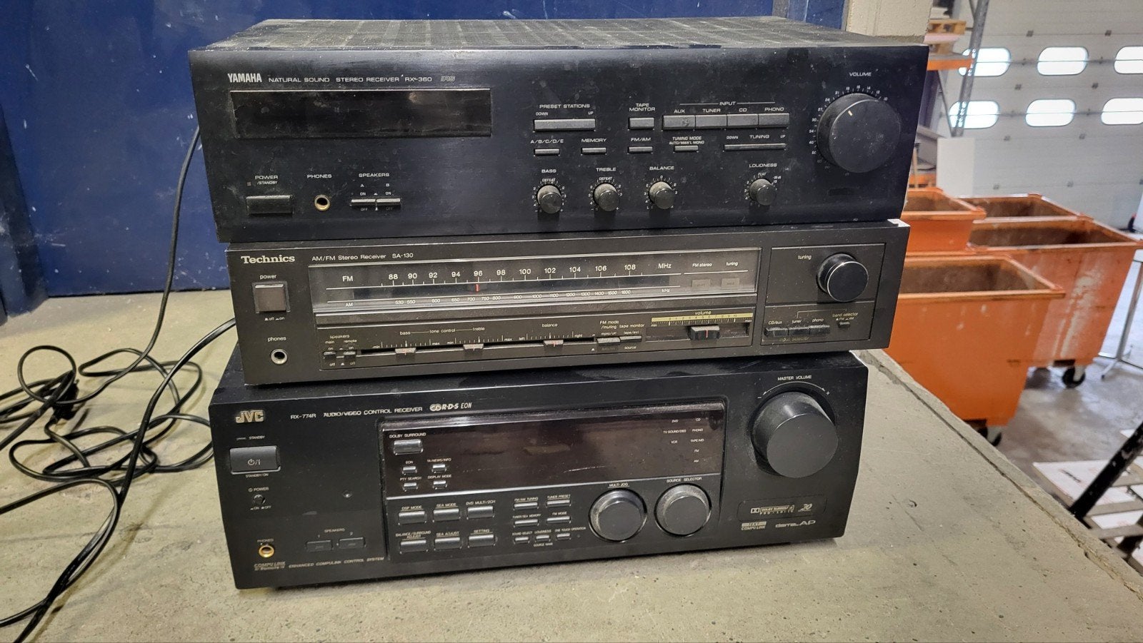 3x Versterkers met Tuner: Yamaha, Technics, JVC, Ophalen, Yamaha