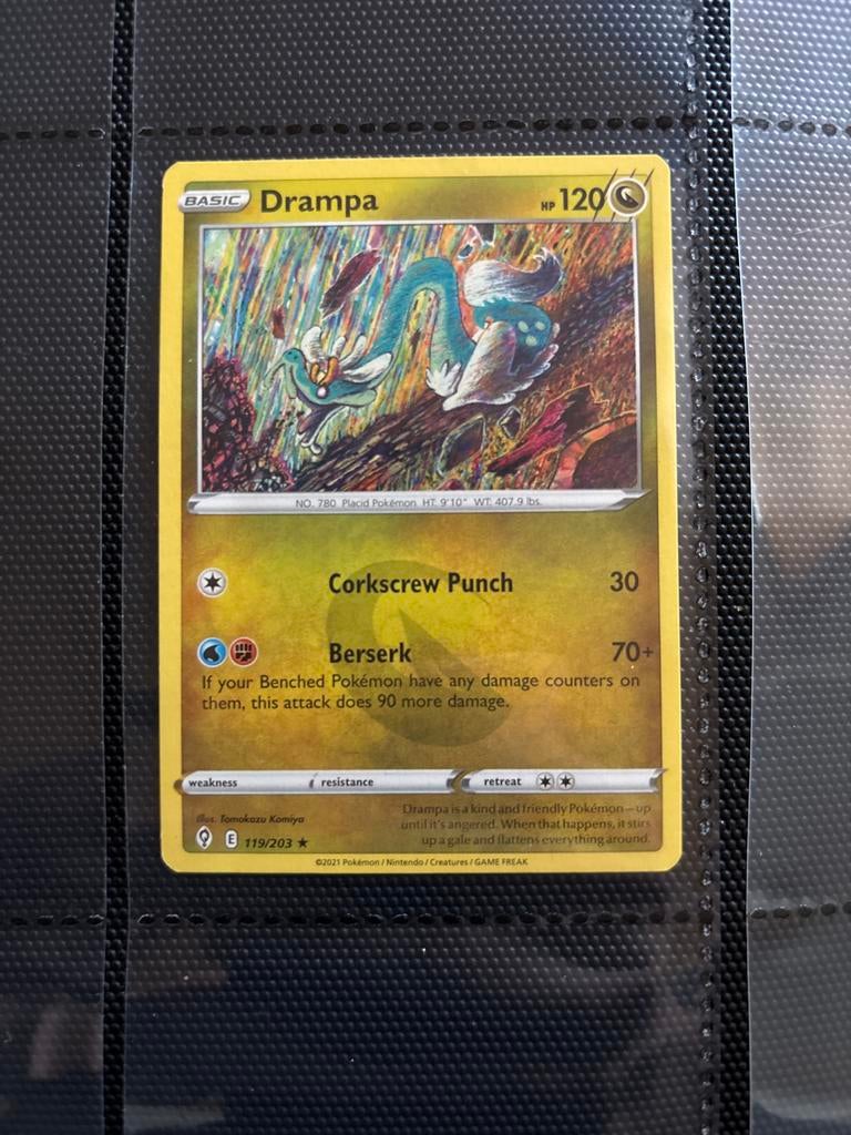 Drampa 119/203 - Evolving Skies Pokémon Kaart, Ophalen of Verzenden, Zo goed als nieuw, Losse kaart