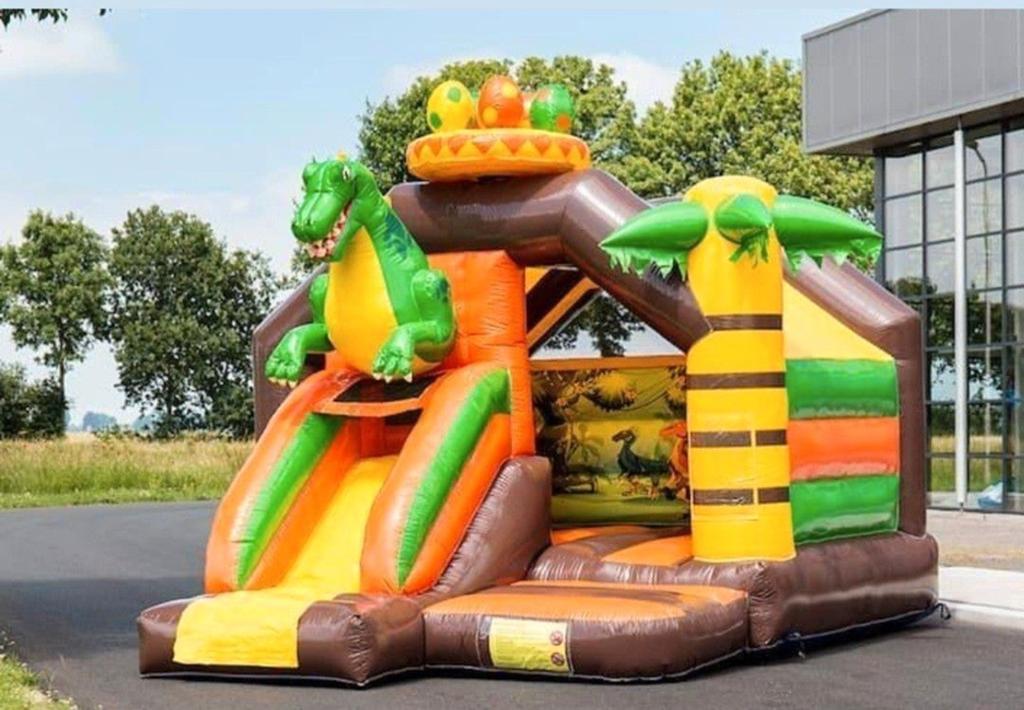 Dino Springkussen te huur al vanaf 119,99, Ophalen, Zo goed als nieuw, Verjaardag