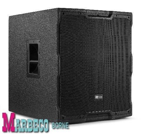 Actieve Subwoofer, Speaker met versterker 18" 1000 watt, Subwoofer, Info@marbeco.nl, AUX-ingang, 150 watt of meer