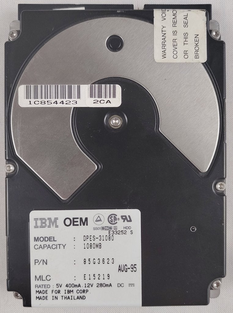 IBM DPES-31080 85G3623 scsi harde schijf, Intern, Gebruikt, SCSI, HDD