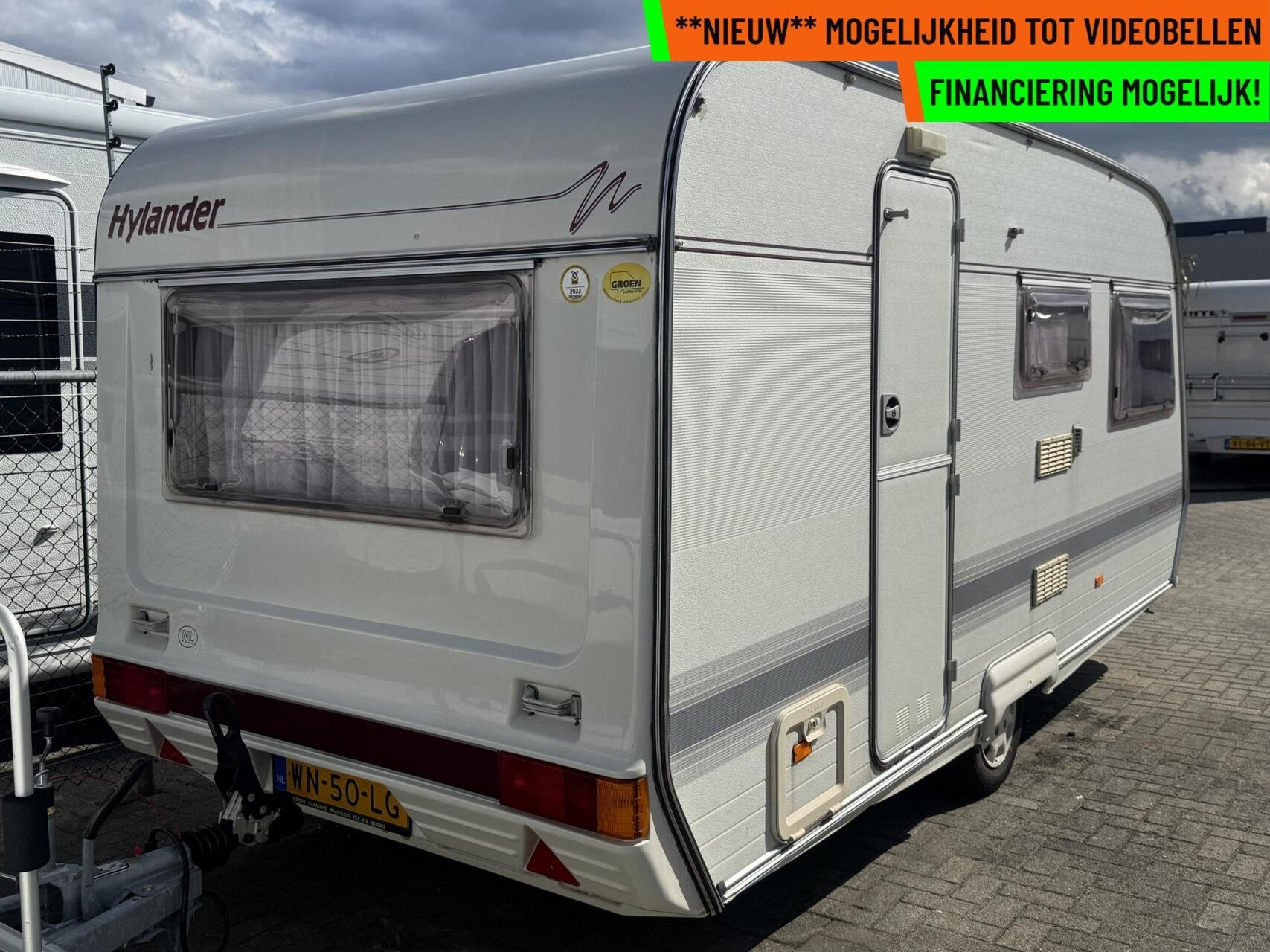Hylander 390 VOORTENT  + 4 PERS + WC, Caravans en Kamperen, Overige merken, Bedrijf, Tot en met 3, 750 - 1000 kg