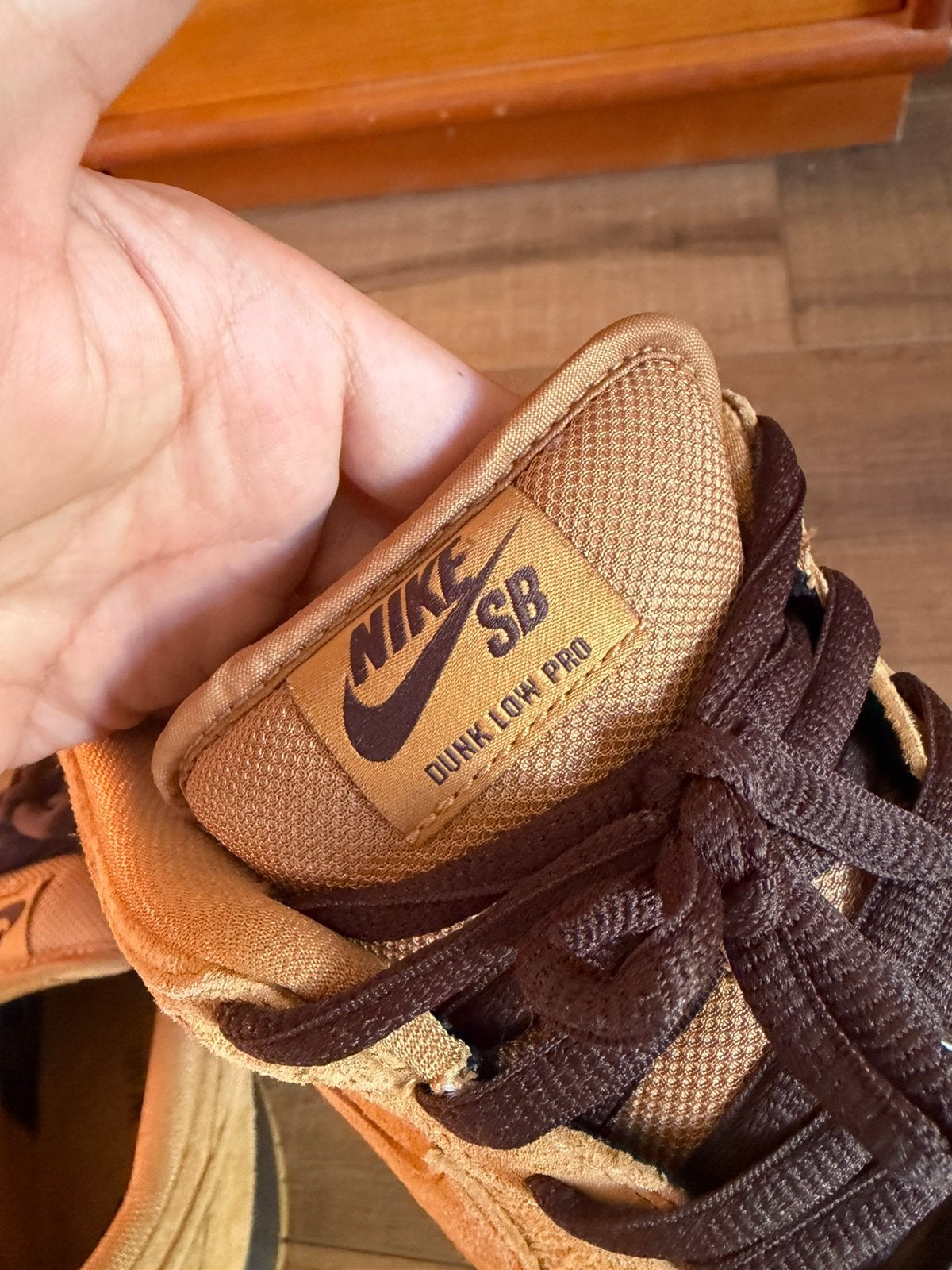 Nike SB Dunk Low Pro 'Wheat', Overige kleuren, Verzenden, Sneakers of Gympen, Zo goed als nieuw