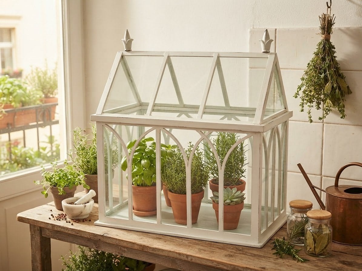 Glazen hand & open glazen huis. witte kruiden kas
​Opis sprz, Tuin en Terras, Kassen, Sba@, 1103bg, Ophalen of Verzenden, Zo goed als nieuw