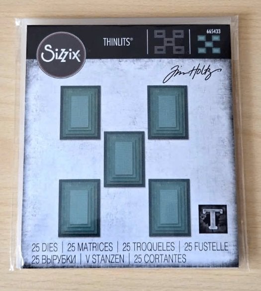 Sizzix - Tim Holtz - Stacked Tiles Rectangles, Hobby en Vrije tijd, Ophalen of Verzenden, Nieuw, Frame of Mal, Sizzix