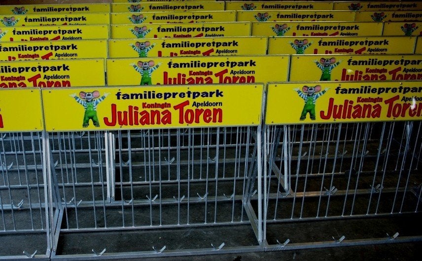 fietsenrek met reclame? Natuurlijk van De Kornschuur, Ophalen, Nieuw