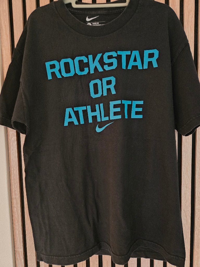 Vintage stijl t-shirt, Maat 52/54 (L), Zwart, NIKE, Ophalen of Verzenden