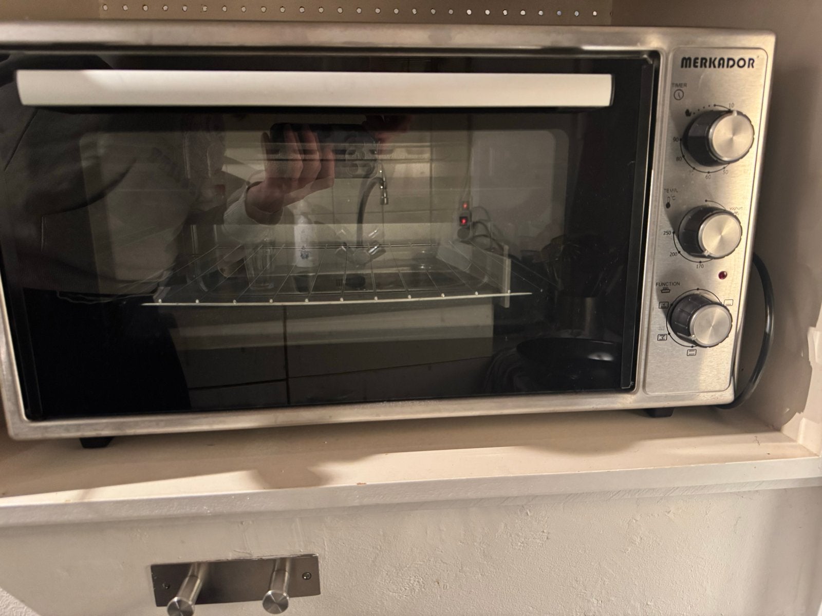 Merkador L vrijstaande oven - 50 Liter - zo goed als nieuw, Ophalen, Minder dan 45 cm, Overige merken, Hete lucht