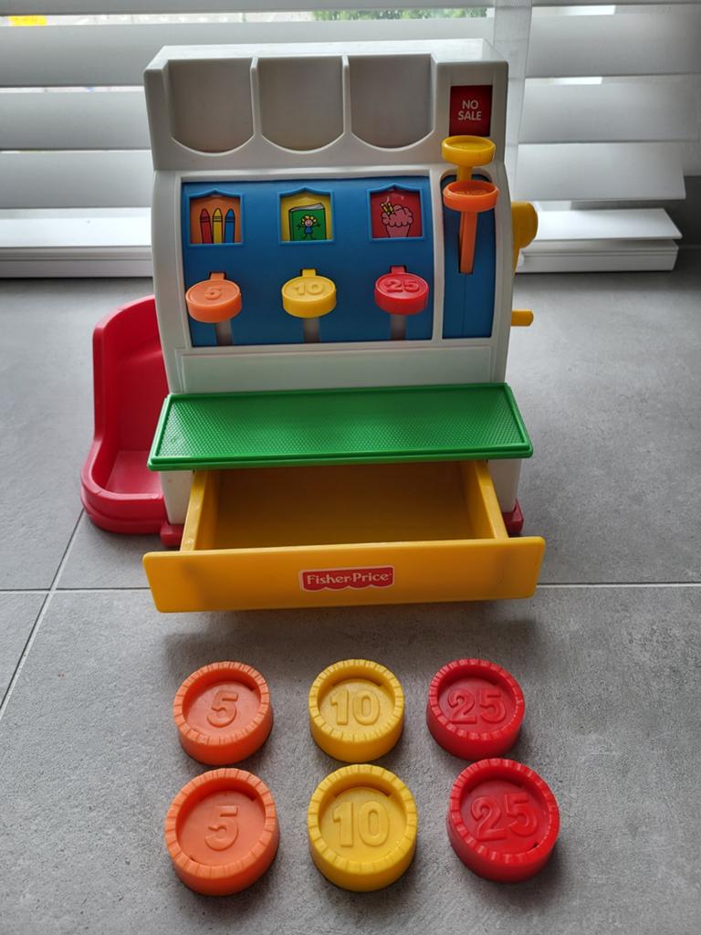 Fisher-Price kassa met 6 munten, Kinderen en Baby's, Speelgoed | Fisher-Price, Ophalen, Speelset