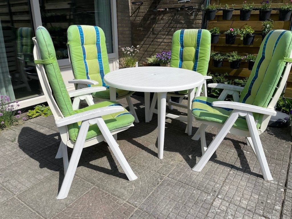 Tuinset Hartman, Ophalen, 4 zitplaatsen, Kunststof, Gebruikt