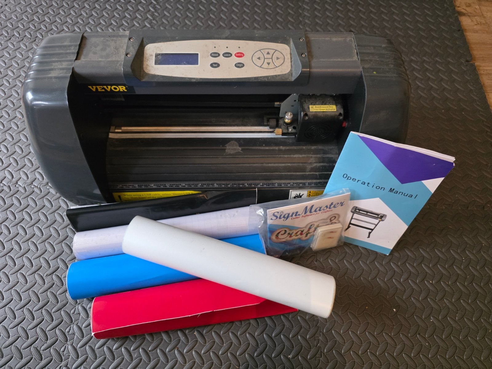 Vevor snijplotter 280mm met vinylrollen en handleiding, Geschikt voor snijden, Gebruikt, Overige thema's, Meerkleurig