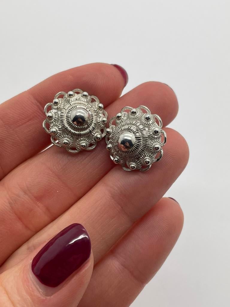 C686 Prachtige zilveren manchetknopen Zeeuwse knoop, Ophalen of Verzenden, Zilver, Ring