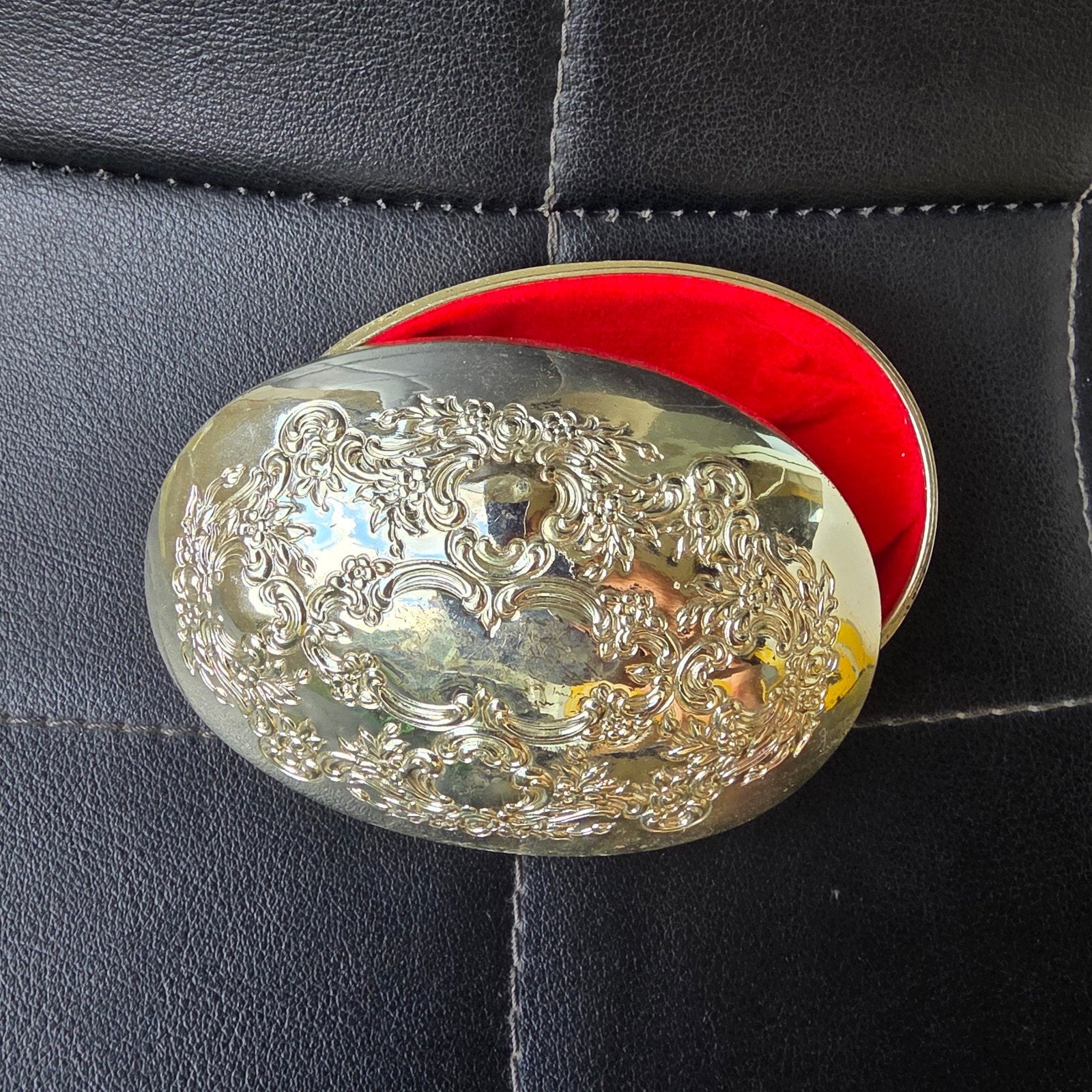 Vintage Japanse Sieradendoosje met Rood Fluweel, Ophalen of Verzenden